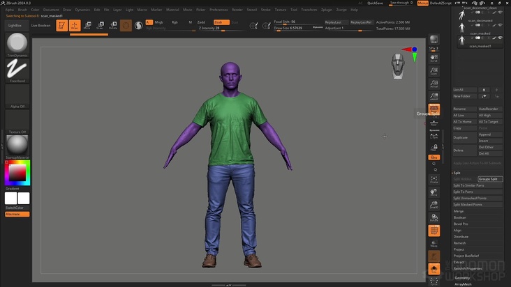 Editing the Scan Data in ZBrush