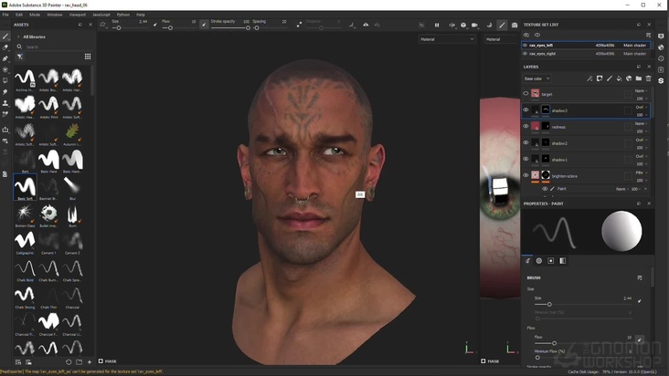 Texturing the Head in Substance 3D Painter