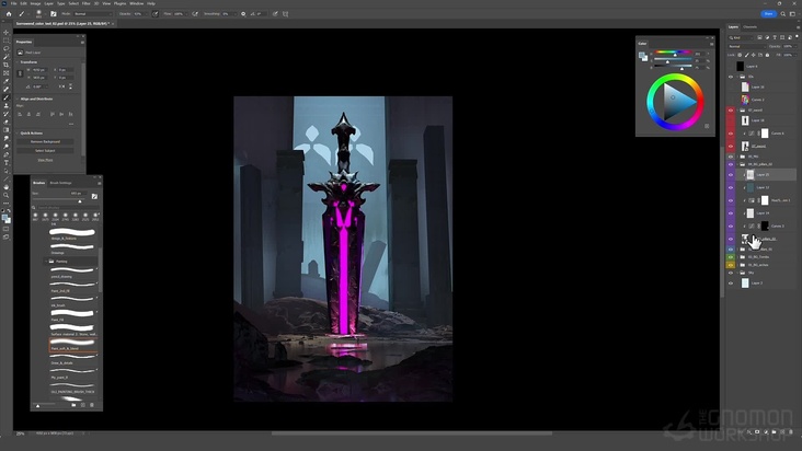 Refining the Scene: Layer Management, Render Techniques & Paintovers
