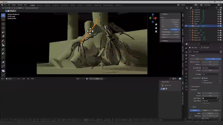 3D Sketching in Blender 