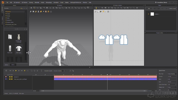 Animation for Fabrics in Marvelous Designer 