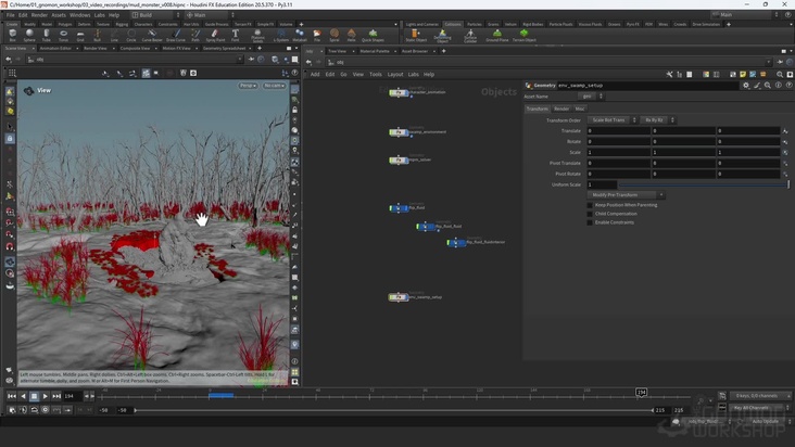FLIP Fluid Basic Setup + Dressing in Height Fields with HeightField Scatter