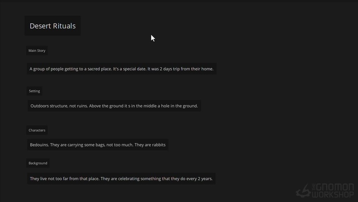 Brainstorming & Story Development