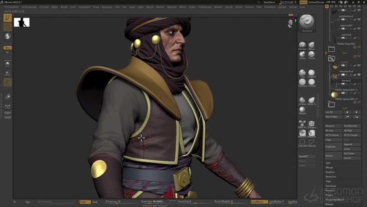 Sculpting Leather Pieces of the Costume