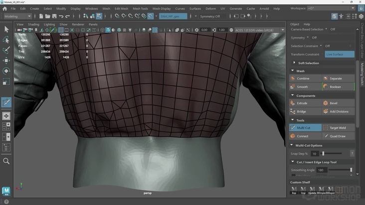 Retopologizing the Shirt & Jacket