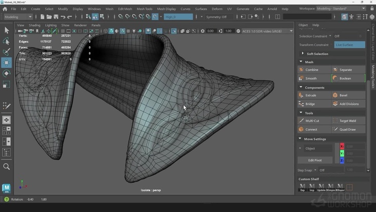 Retopologizing the Shoulder Pad
