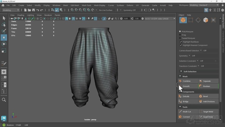 Retopologizing the Legs