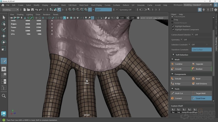 Retopologizing the Hands