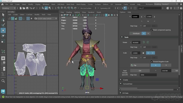 Maya UV Unwrapping Tools