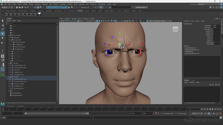 Rigging: Eyebrows & Eyes – Part 2