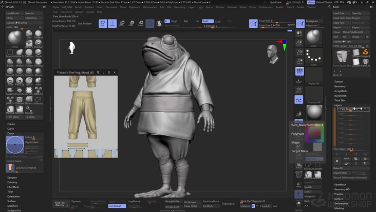 Import clothing to ZBrush