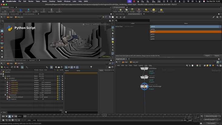 Scene Assembly in Solaris