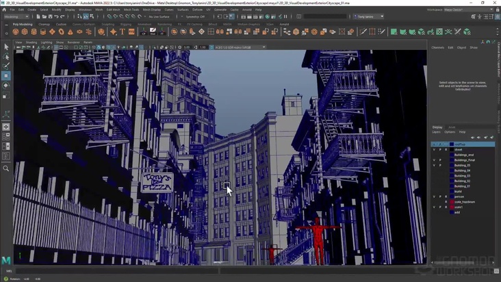 Modeling the Street, Sidewalks & Rooftop Pieces