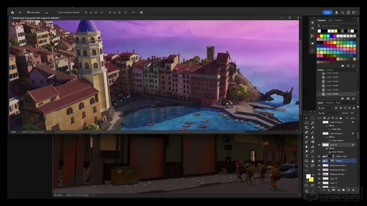 Moving into Color: Full Painting vs. Textures