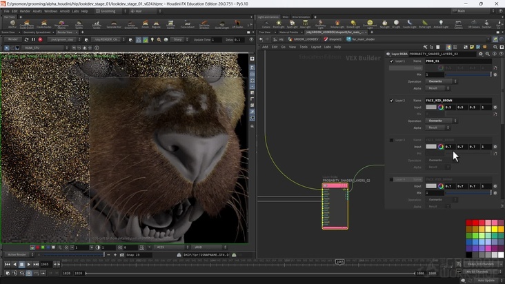 Houdini Fur: Part 1 – Shaders & Texturing