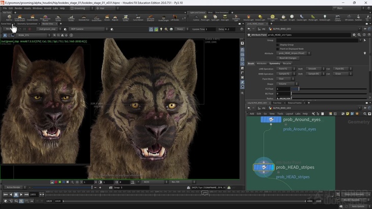 Houdini Fur: Part 2 – Probability Blockout