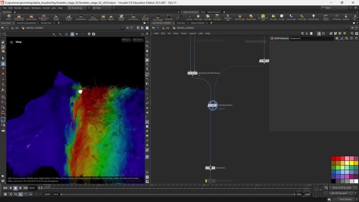 Houdini Fur: Part 4 – Probability Face Detail