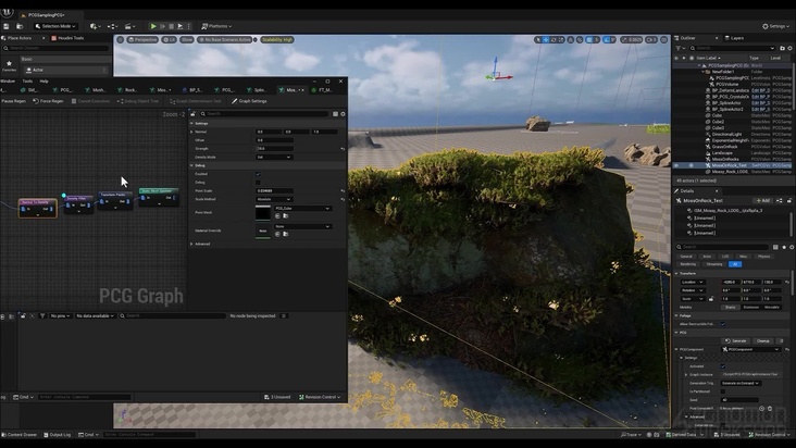 Unreal Engine Features PCG & Fracture