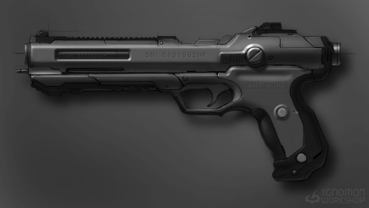 Orthographic Pistol Renderings