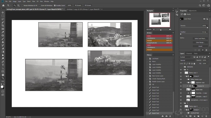 Concept Stage II: Sketch with Photobashing