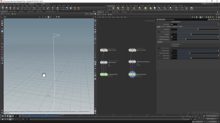 Introduction to Vellum Hair Simulation