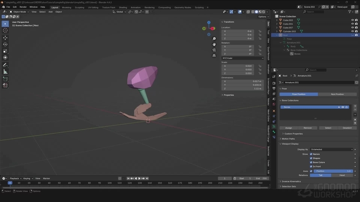 Proxy Robot Rig Setup in Blender