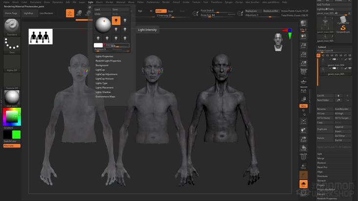 ZBrush Materials & PolyPaint Setup