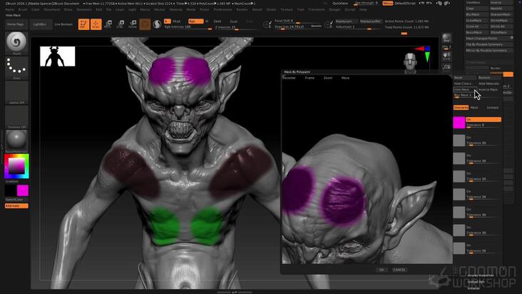 Masking Tools in ZBrush