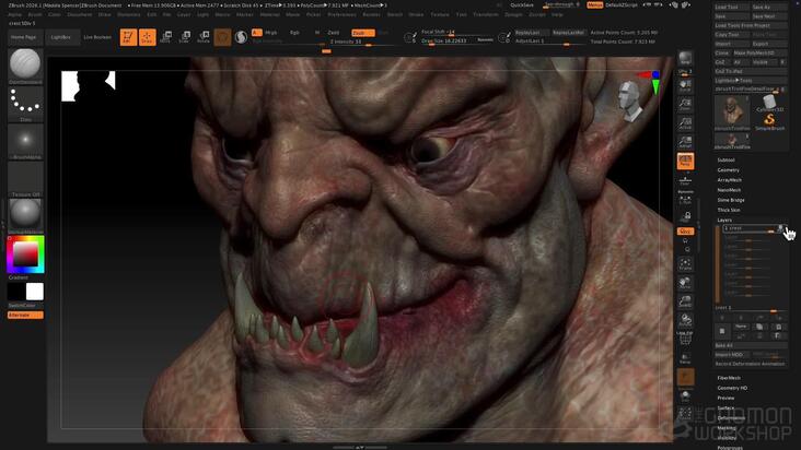 Layers in ZBrush