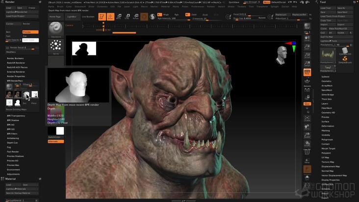 Materials, Lighting & Rendering in ZBrush