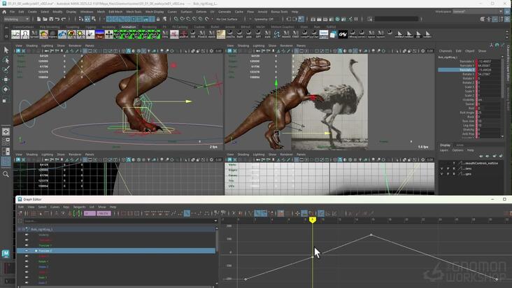 Animating a Walk Cycle for Shot 1 